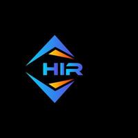 HIR abstract technology logo design on Black background. HIR creative initials letter logo concept. vector