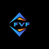 Diseño de logotipo de tecnología abstracta fvf sobre fondo negro. Concepto de logotipo de letra de iniciales creativas fvf. vector