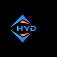 HYD abstract technology logo design on Black background. HYD creative initials letter logo concept. vector