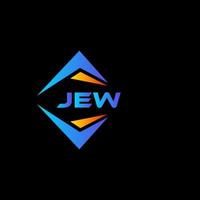 JEW abstract technology logo design on Black background. JEW creative initials letter logo concept. vector