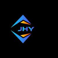 jhy diseño de logotipo de tecnología abstracta sobre fondo negro. concepto de logotipo de letra de iniciales creativas jhy. vector