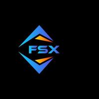 FSX abstract technology logo design on Black background. FSX creative initials letter logo concept. vector