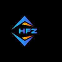diseño de logotipo de tecnología abstracta hfz sobre fondo negro. concepto de logotipo de letra de iniciales creativas hfz. vector