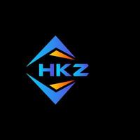 diseño de logotipo de tecnología abstracta hkz sobre fondo negro. concepto de logotipo de letra de iniciales creativas hkz. vector