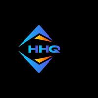 hhq diseño de logotipo de tecnología abstracta sobre fondo negro. concepto de logotipo de letra de iniciales creativas hhq. vector