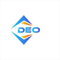 diseño de logotipo de tecnología abstracta deo sobre fondo blanco. concepto de logotipo de letra inicial creativa deo. vector