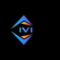 Diseño de logotipo de tecnología abstracta ivi sobre fondo blanco. Concepto de logotipo de letra de iniciales creativas ivi. vector