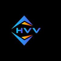 diseño de logotipo de tecnología abstracta hvv sobre fondo negro. concepto de logotipo de letra de iniciales creativas hvv. vector