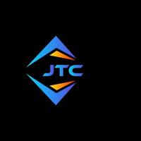 jtc diseño de logotipo de tecnología abstracta sobre fondo negro. concepto de logotipo de letra de iniciales creativas jtc. vector