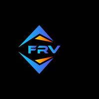 FRV abstract technology logo design on Black background. FRV creative initials letter logo concept. vector