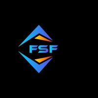 diseño de logotipo de tecnología abstracta fsf sobre fondo negro. concepto de logotipo de letra de iniciales creativas fsf. vector