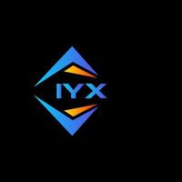 Diseño de logotipo de tecnología abstracta iyx sobre fondo blanco. concepto de logotipo de letra de iniciales creativas iyx. vector