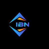 Diseño de logotipo de tecnología abstracta de ibn sobre fondo negro. concepto de logotipo de letra de iniciales creativas de ibn. vector