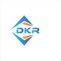 Diseño de logotipo de tecnología abstracta dkr sobre fondo blanco. concepto de logotipo de letra de iniciales creativas dkr. vector