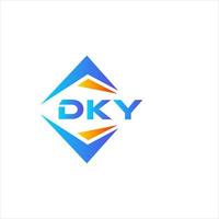 diseño de logotipo de tecnología abstracta dky sobre fondo blanco. concepto de logotipo de letra de iniciales creativas dky. vector