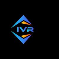 diseño de logotipo de tecnología abstracta ivr sobre fondo blanco. concepto de logotipo de letra de iniciales creativas ivr. vector