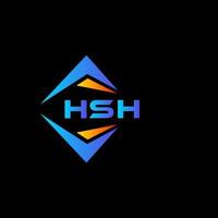 HSH abstract technology logo design on Black background. HSH creative initials letter logo concept. vector
