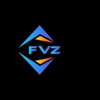 Diseño de logotipo de tecnología abstracta fvz sobre fondo negro. concepto de logotipo de letra de iniciales creativas fvz. vector
