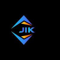 diseño de logotipo de tecnología abstracta jik sobre fondo negro. concepto de logotipo de letra inicial creativa jik. vector