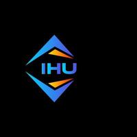 diseño de logotipo de tecnología abstracta webihu sobre fondo blanco. concepto de logotipo de letra de iniciales creativas ihu. vector