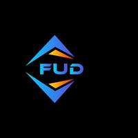 diseño de logotipo de tecnología abstracta fud sobre fondo negro. concepto de logotipo de letra de iniciales creativas fud. vector