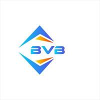 Diseño de logotipo de tecnología abstracta bvb sobre fondo blanco. Concepto de logotipo de letra de iniciales creativas bvb. vector