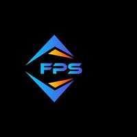 diseño de logotipo de tecnología abstracta de fps sobre fondo negro. concepto de logotipo de letra de iniciales creativas de fps. vector