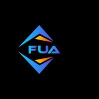 fua diseño de logotipo de tecnología abstracta sobre fondo negro. concepto creativo del logotipo de la letra de las iniciales fua. vector