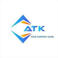 atk diseño de logotipo de tecnología abstracta sobre fondo blanco. concepto de logotipo de letra inicial creativa atk. vector