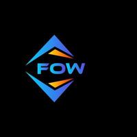 FOW abstract technology logo design on Black background. FOW creative initials letter logo concept. vector