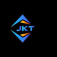 JKT abstract technology logo design on Black background. JKT creative initials letter logo concept. vector