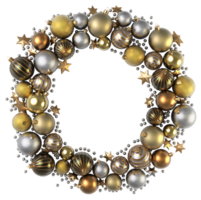 couronne de boules de noel png