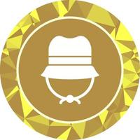 icono de vector de sombrero de camping