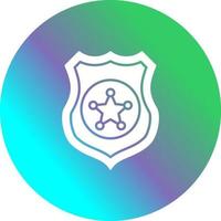 icono de vector de escudo de policía