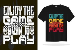 Modern gaming t shirt design vector template