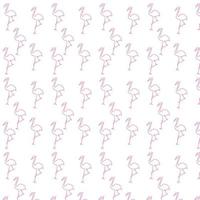 Background with illustration of flamingos in pink color. vector