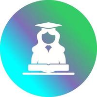 Unique Female Student Vector Icon