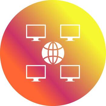 Unique Company Network Vector Icon