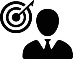 Target focus icon symbol vector image, illustration of the success goal icon concept