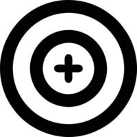 Target focus icon symbol vector image, illustration of the success goal icon concept