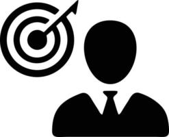 Target focus icon symbol vector image, illustration of the success goal icon concept