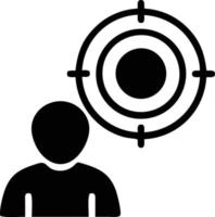 Target focus icon symbol vector image, illustration of the success goal icon concept