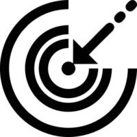 Target focus icon symbol vector image, illustration of the success goal icon concept
