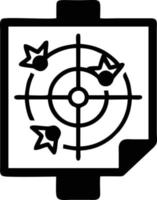 Target focus icon symbol vector image, illustration of the success goal icon concept