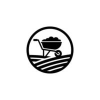 Farm icon. Wheelbarrow icon vector illustration