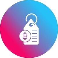 Bitcoin Label Tag Vector Icon