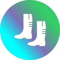 icono de vector de botas de jardinería