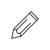 Pencil for School and Job Line Icon. Perfect for stores, internet shops, UI, design, articles, books vector