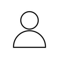 User Isolated Line Icon. Perfect for UI, apps, web sites, stores, advertisements, infographics. Perfect for UI, apps, sites, stores, adverts. Editable stroke, drawn with black thin line vector