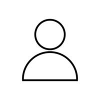 User Isolated Line Icon. Perfect for UI, apps, web sites, stores, advertisements, infographics. Perfect for UI, apps, sites, stores, adverts. Editable stroke, drawn with black thin line vector